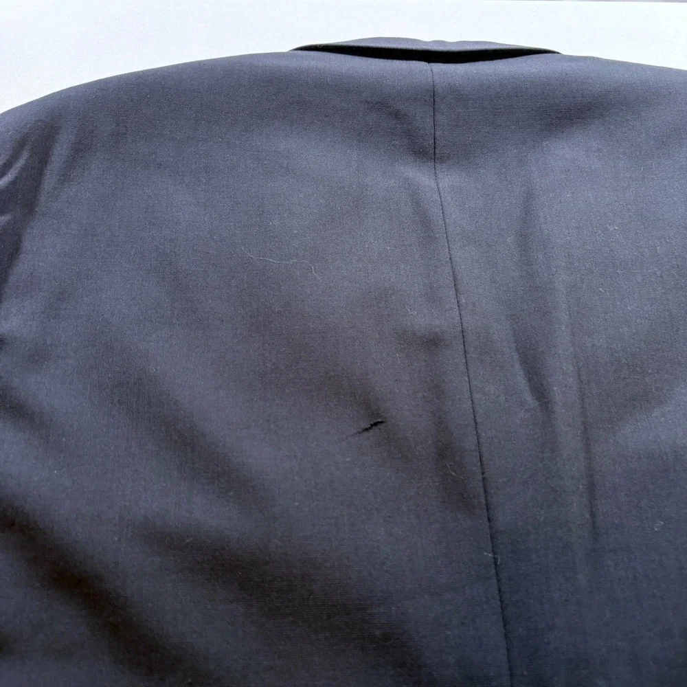 Brooks Brothers Blazer Men 44 Regular Navy Blue Worsted Wool 3 Button Sport Coat